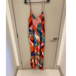Colorblock Print Jumpsuit
